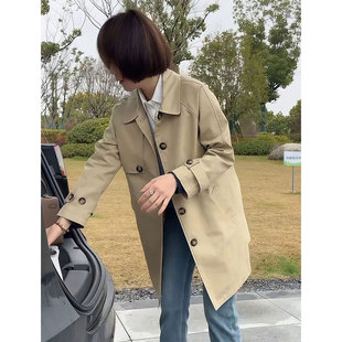 新款 小个子妈妈风衣女2025秋季 洋气宽松显瘦气质百搭外套 韩版 时尚