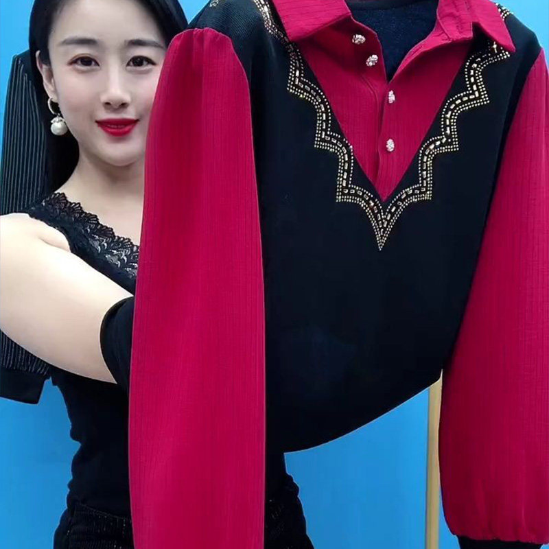 假两件衬衫中年妈妈长袖洋气百搭