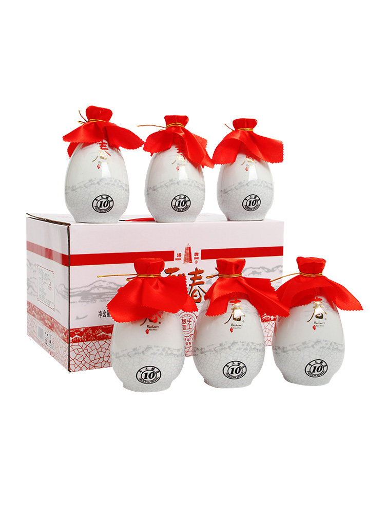 塔牌丽春黄酒半甜型特型黄酒375*6瓶整箱立春黄酒10年礼品年份酒