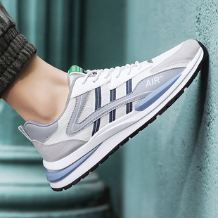 阿甘潮鞋 2023新款 休闲透气网面防滑运动跑步防臭百搭男士 夏季 男鞋