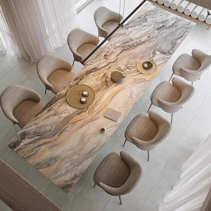 天然大理石威尼斯棕餐桌意式极简高端别墅中古风餐厅奢石饭桌,住宅家具,大理石餐桌,淘宝优惠券,粉丝福利购,淘宝优惠卷