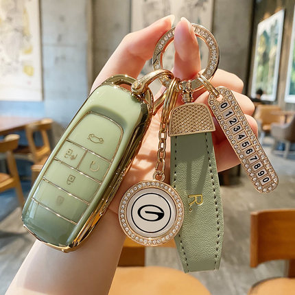 2023款埃安yplus钥匙套y广汽splus丫s魅580传祺vplus女AION壳V扣