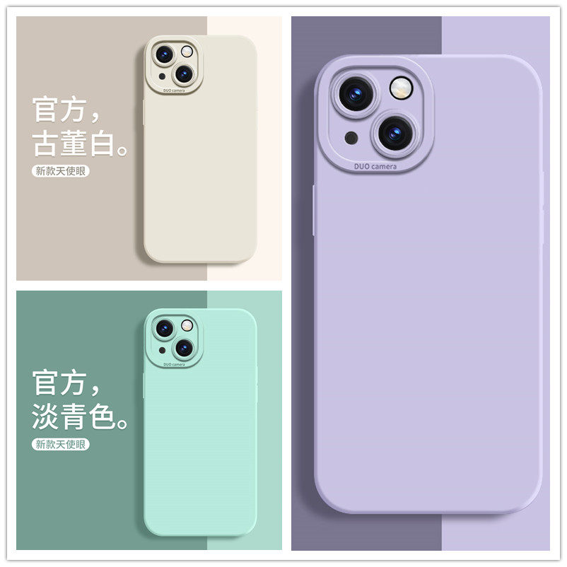 镜头突出保护壳纯色硅胶