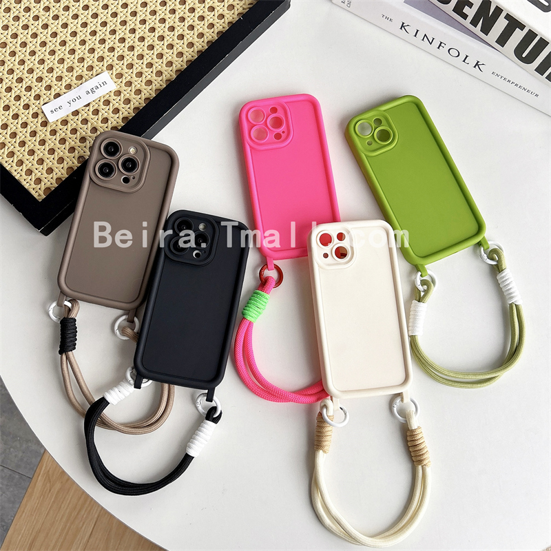 全包镜头手机壳保护套+手提挂绳