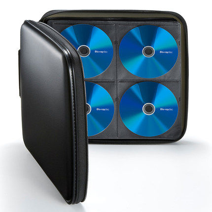 日本SANWA光盘包大容量防震抗压蓝光光碟收纳盒CD/DVD收纳包光盘