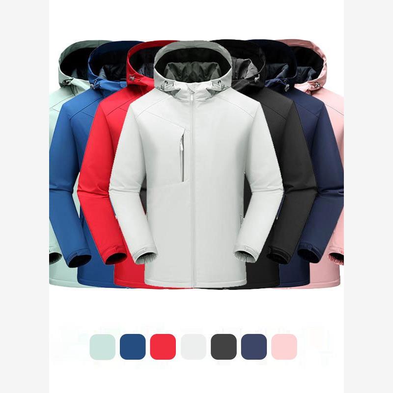 单层冲锋衣定制外套工作服薄款风衣户外秋冬防水工装印字刺绣LOGO