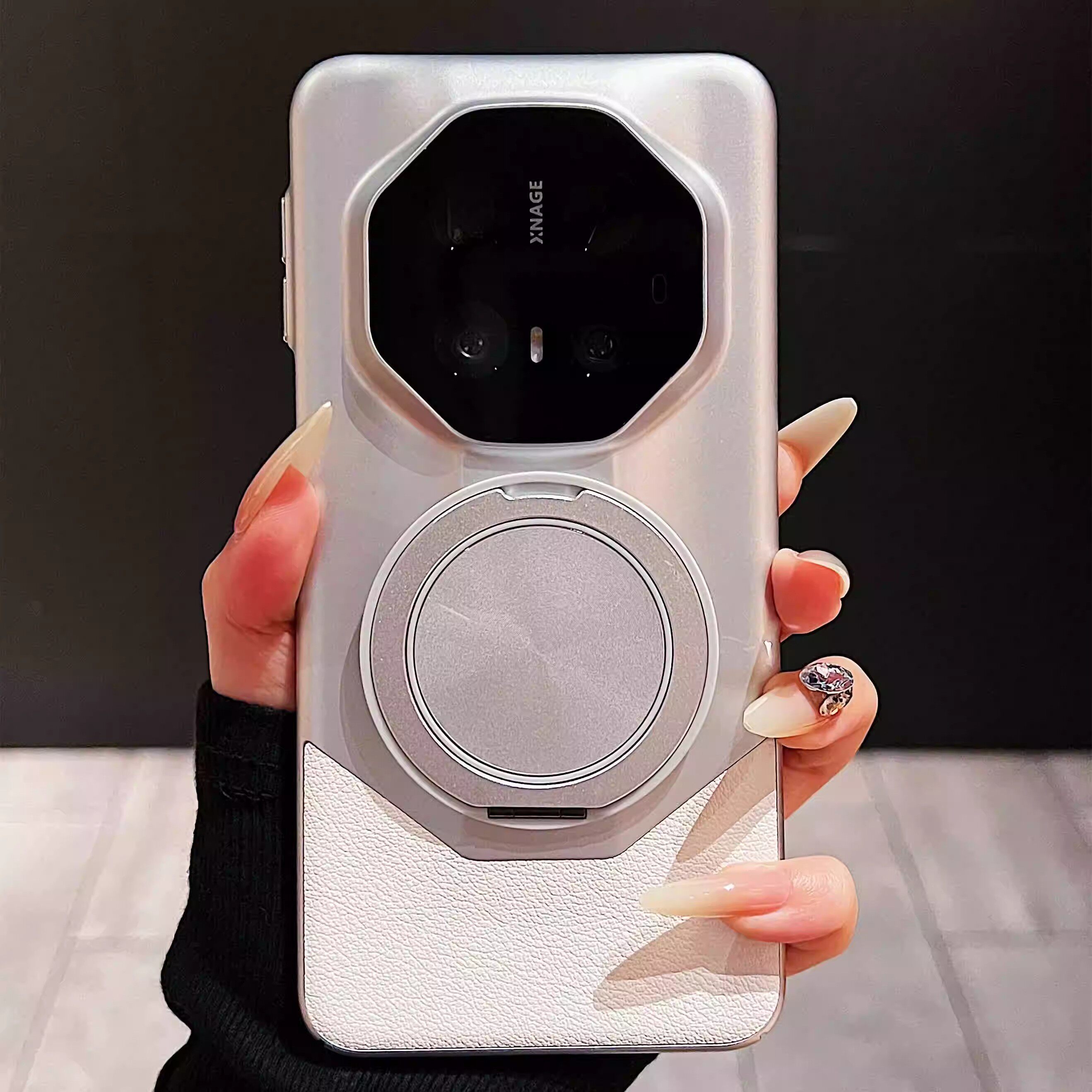 适用于华为mate80rs非凡大师手机壳2026新款超薄镜头全包旋转磁吸支架70rs防摔保护套纳帕真皮60rs高档创意潮