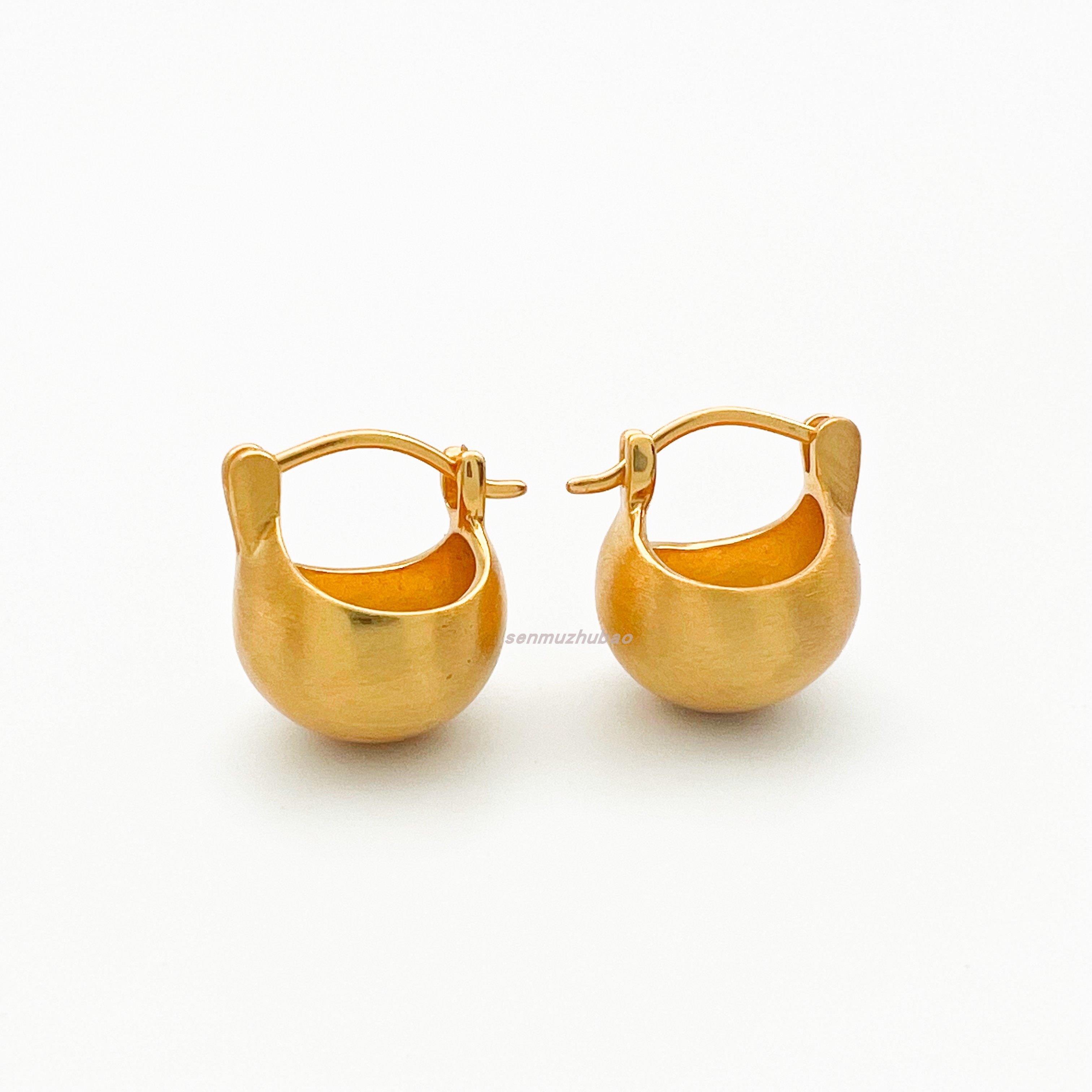 日本纯银重工拉丝圆圈圆球极简百搭气质耳环耳饰小众设计高级2024,饰品/流行首饰/时尚饰品新,耳环,淘宝优惠券,粉丝福利购,淘宝优惠卷