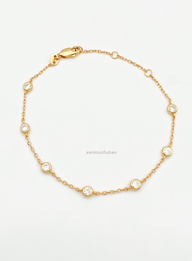 泡泡钻石手链925纯银简约圆钻轻奢高级感精致ins百搭小众设计珠宝