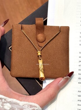 国风S925纯银新中式复古竹子竹节项链高级感节节高升抽拉棕绳项链