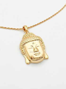 金佛头吊坠新中式国风转运轻珠宝