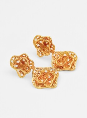 列维斯蕾丝裙摆项链手链耳钉套装