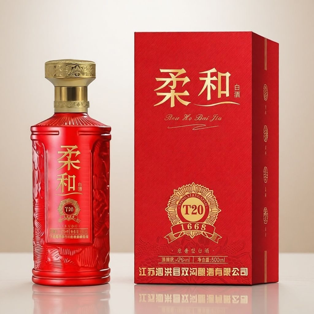 双沟酿酒有限公司柔和T20固态纯粮浓香型白酒42度500ml*6瓶整箱