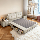 政府补贴真皮床主卧室现代简约高端大气1米8双人1米5实木储物大床