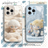 适用苹果17promax手机壳毛绒迪莫DIMOO可爱iPhone16pro卡通15plus泡泡玛特14秋冬氛围感13网红12玻璃11女款