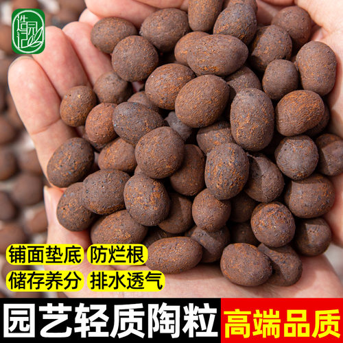 陶粒垫底养花用陶土土回填五彩