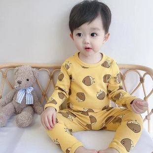 男童内衣套装发热保暖德绒磨毛秋衣秋裤中小童装居家服睡衣两件套