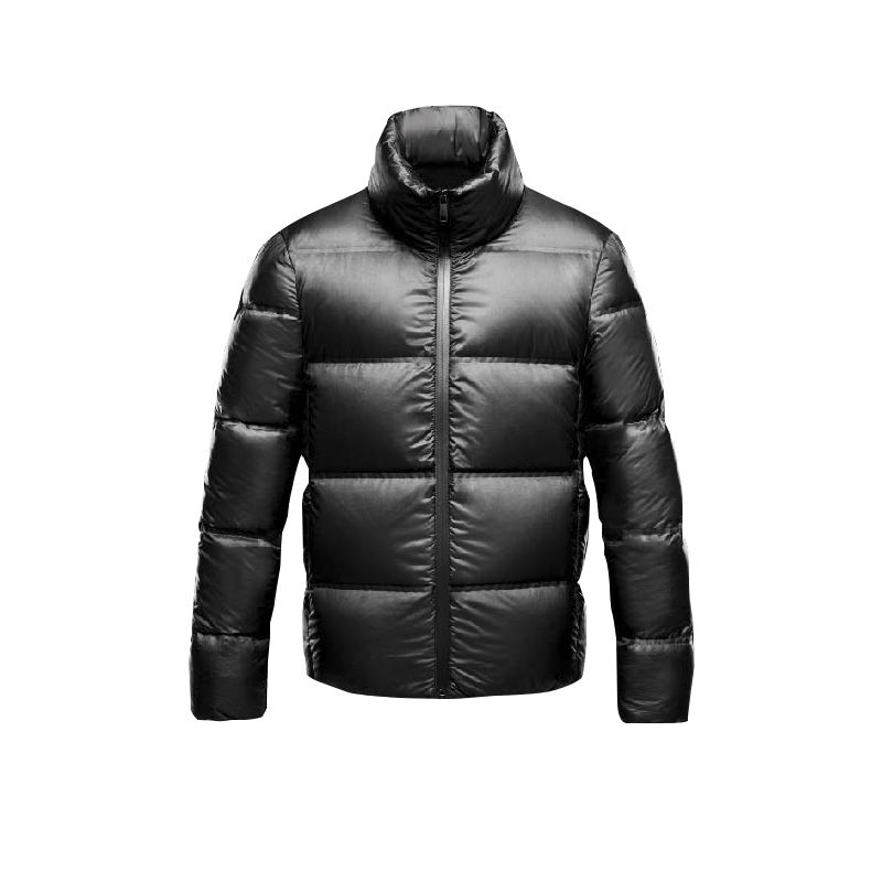 OF THE ESSENCE鹅绒羽绒服男2025新款加厚黑色运动短款外套 J150