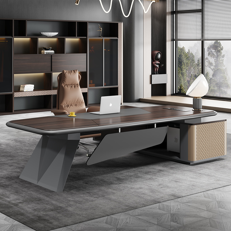 轻奢老板桌办公桌简约现代董事长