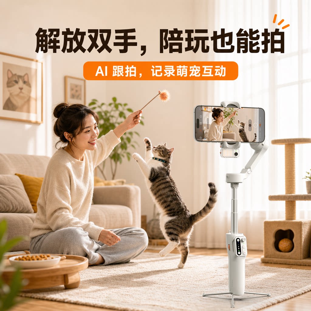 浩瀚V3跟拍宠物手机稳定器