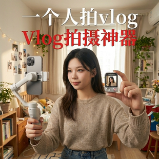 浩瀚V3Ultra一人拍vlog神器稳定器手机防抖手持拍摄云台全自动360度旋转运镜跟拍直播短视频专用设备自拍杆