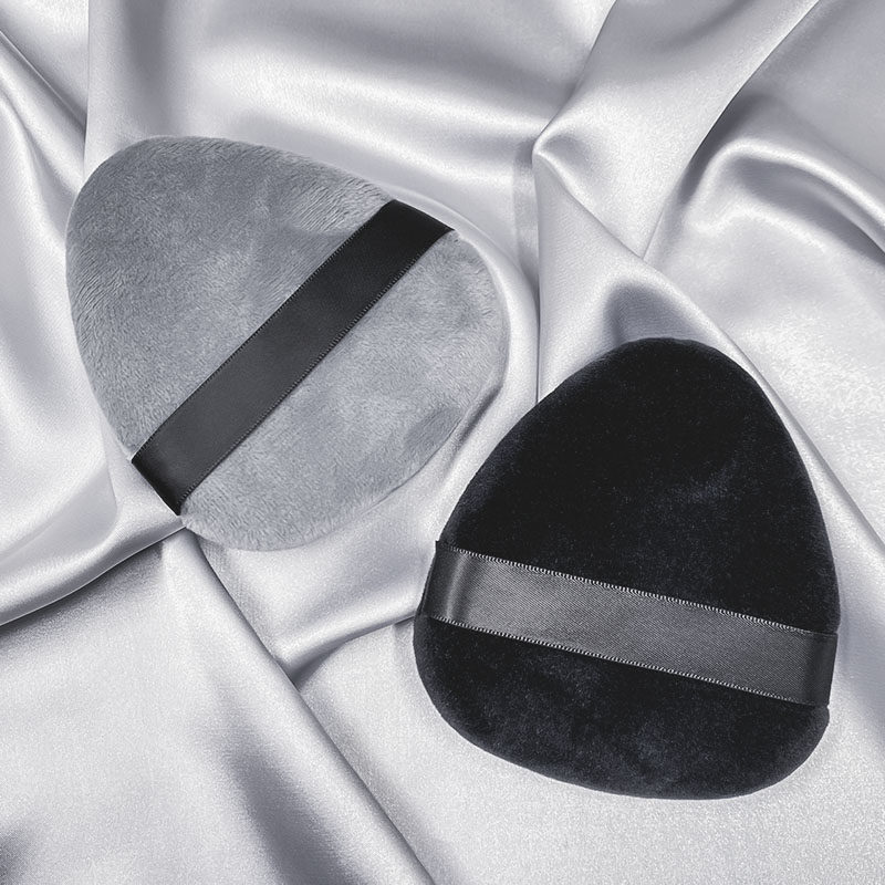 黑色大植绒粉扑巨大绒毛散粉扑蜜粉扑大号干粉定妆专用三角形双面