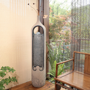 汉韵堂客厅落地流水摆件室内喷泉景观电视柜旁循环水家居装饰水景