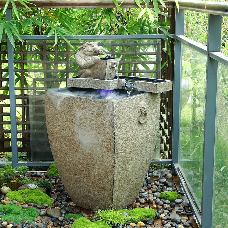 汉韵堂落地招财阳台流水摆件