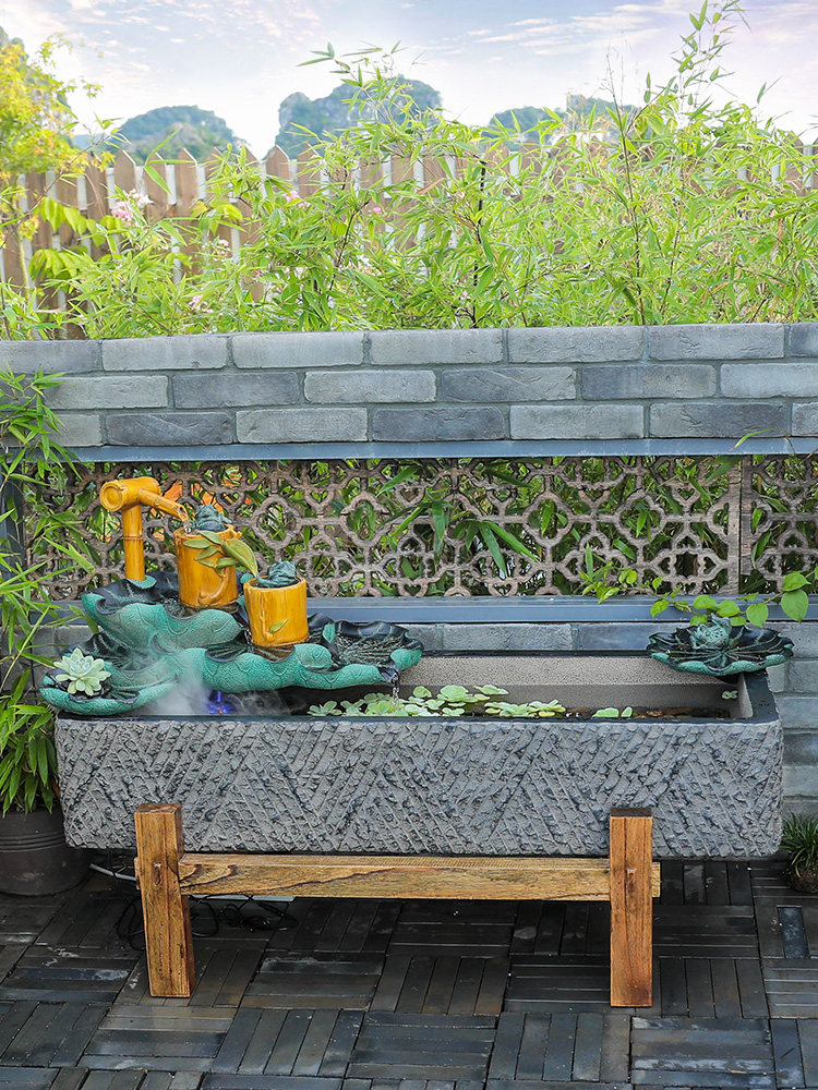 汉韵堂中式阳台流水摆件室内创意鱼池景观流水器落地装饰鱼缸水景,家居饰品,流水摆件,淘宝优惠券,粉丝福利购,淘宝优惠卷