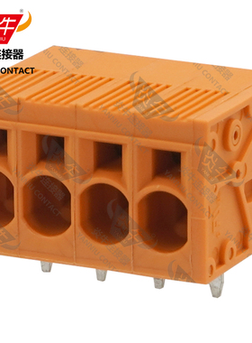 橙色YN271R/DG/KF205R/SPT5-H炎牛PCB接线端子7.5mm弹簧凤凰端子