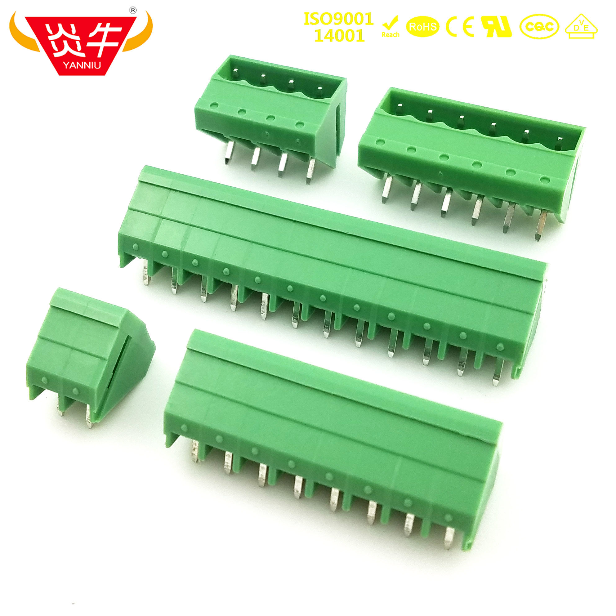 5.08mm倾斜面插拔式PCB接线端子KF2EDGLC/SMSTBA2.5-G凤凰接线柱