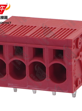 红色YN271R/DG/KF205R/SPT5-H炎牛PCB接线端子7.5mm弹簧凤凰端子