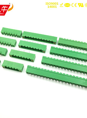 5.0mm插拔式PCB接线端子台KF2EDGVM/MSTBV2.5-GF凤凰接线柱接线排