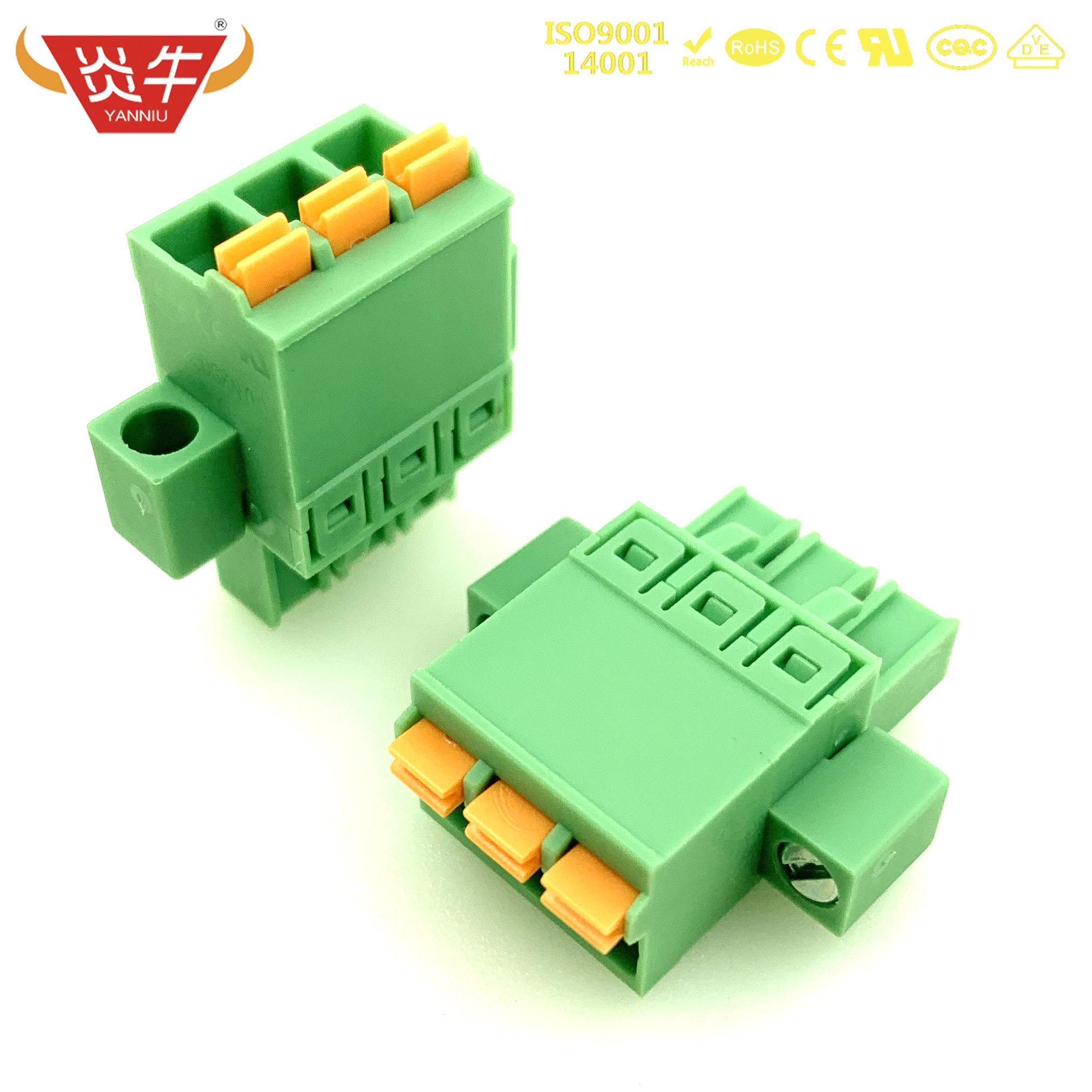 5.0mm弹簧快速插拔式端子排