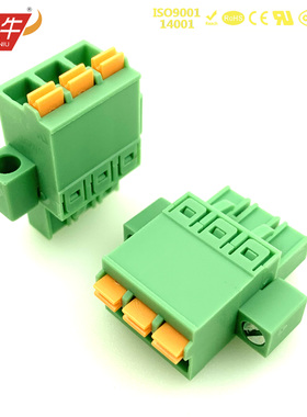 5.08mm弹簧插拔式PCB接线端子KF2EDGKNM/FKCN2.5-STF凤凰铜接线柱
