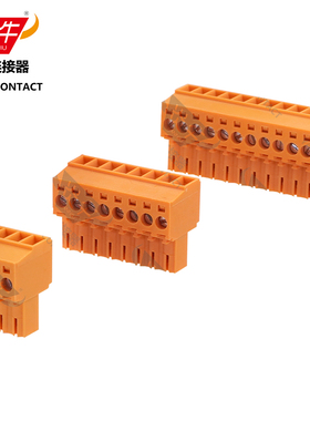 YN2EDGKJ/KF/BL3.50/180炎牛PCB接线端子3.5mm魏德米勒橙色母插头