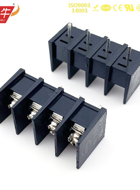 7.62mm栅栏式PCB接线端子台KF25C/DG25C-B铜接线排接线柱20A/300V