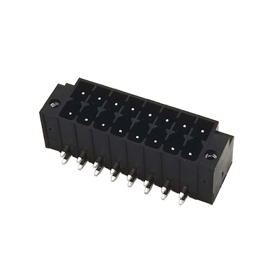 双层插拔式接线端子排黑色弹簧