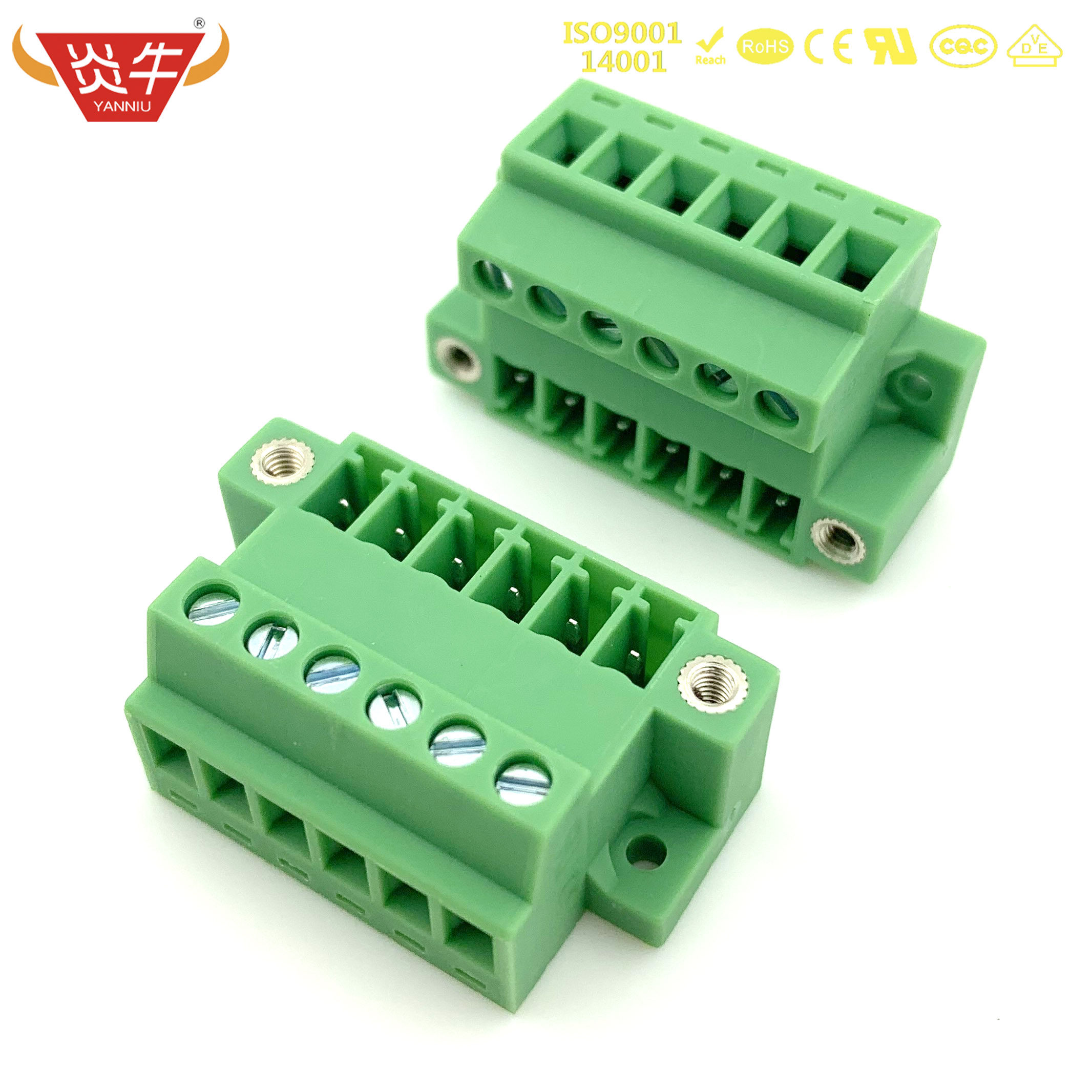 3.81mm插拔式pcb接线端子