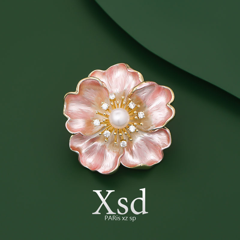 粉色牡丹花胸针高档女天然淡水珍珠中国风复古精致国潮古典胸花扣,饰品/流行首饰/时尚饰品新,胸针,淘宝优惠券,粉丝福利购,淘宝优惠卷