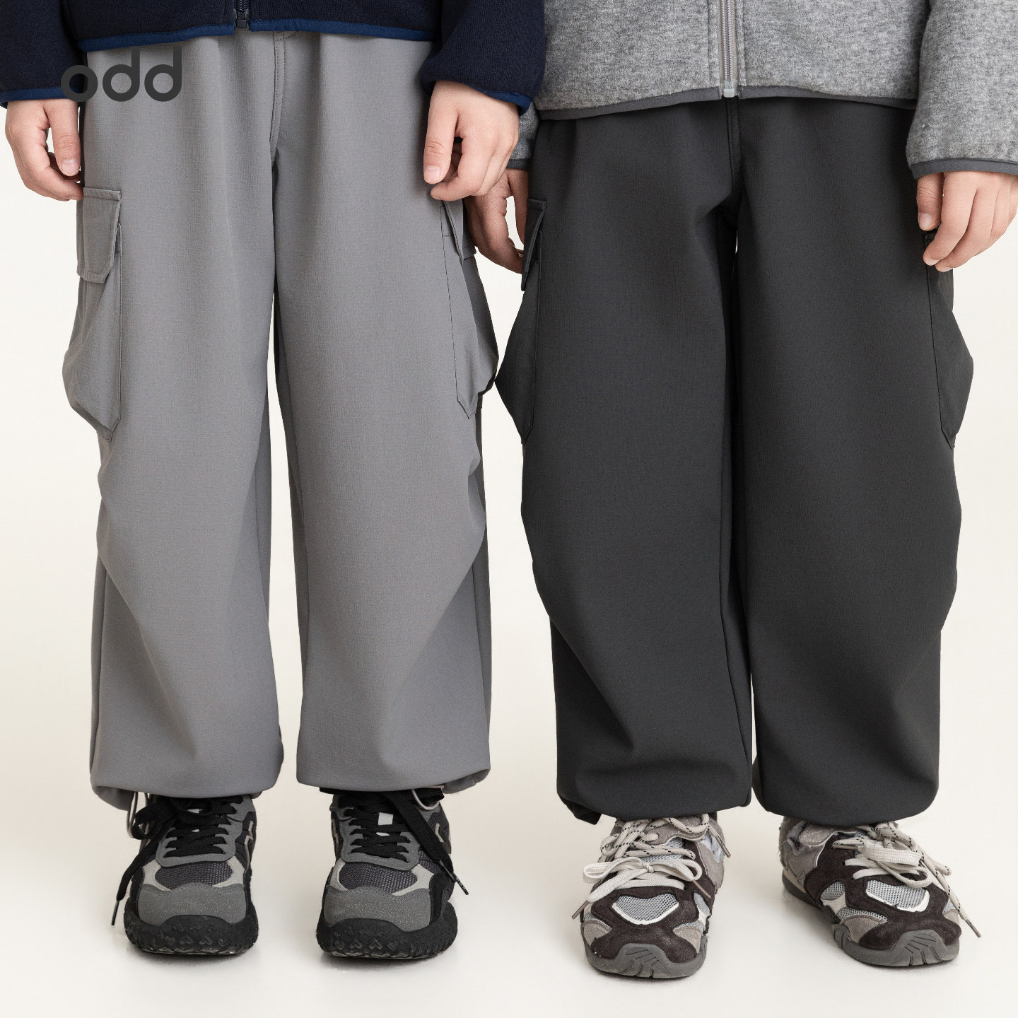 oddtails男童工装长裤2026冬季新款耐磨抗造蓄热保暖多口袋裤子潮