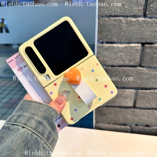 可爱糖果小爱心适用华为puraX手机壳pocket2肤感小米mixflip卡通彩虹波点三星zflip6荣耀magicvflip指环扣女