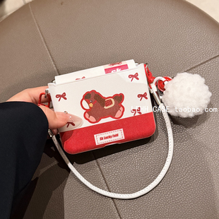 适用华为PuraX折叠屏手机壳pocket2新年萌宠小马小米mixflip2壳膜一体荣耀MagicV斜挎手提女三星zflip6 7FE