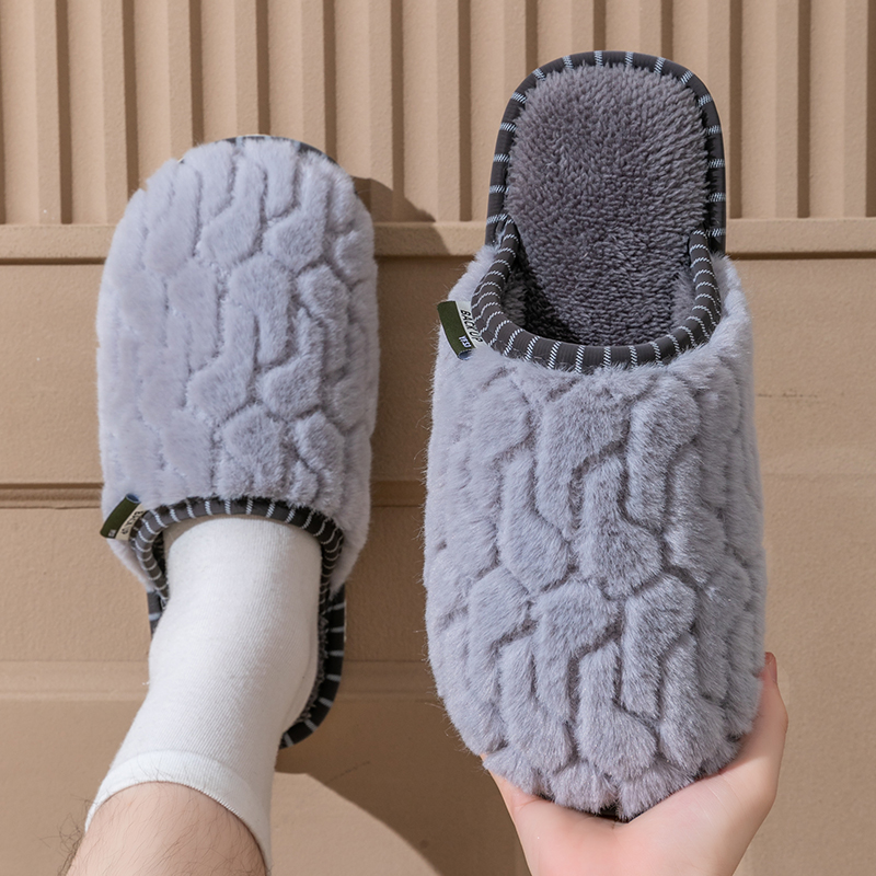 棉拖鞋男士秋冬季2025新款情侣室内家居家用防滑毛毛绒保暖拖鞋女