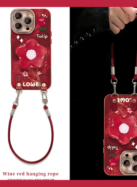 ins风花朵支架适用oppoa6max手机壳a6gt红色a6i立体a5pro冰川纹a3x带a2m挂绳a53s简约a32a72高级感a97a58/a16