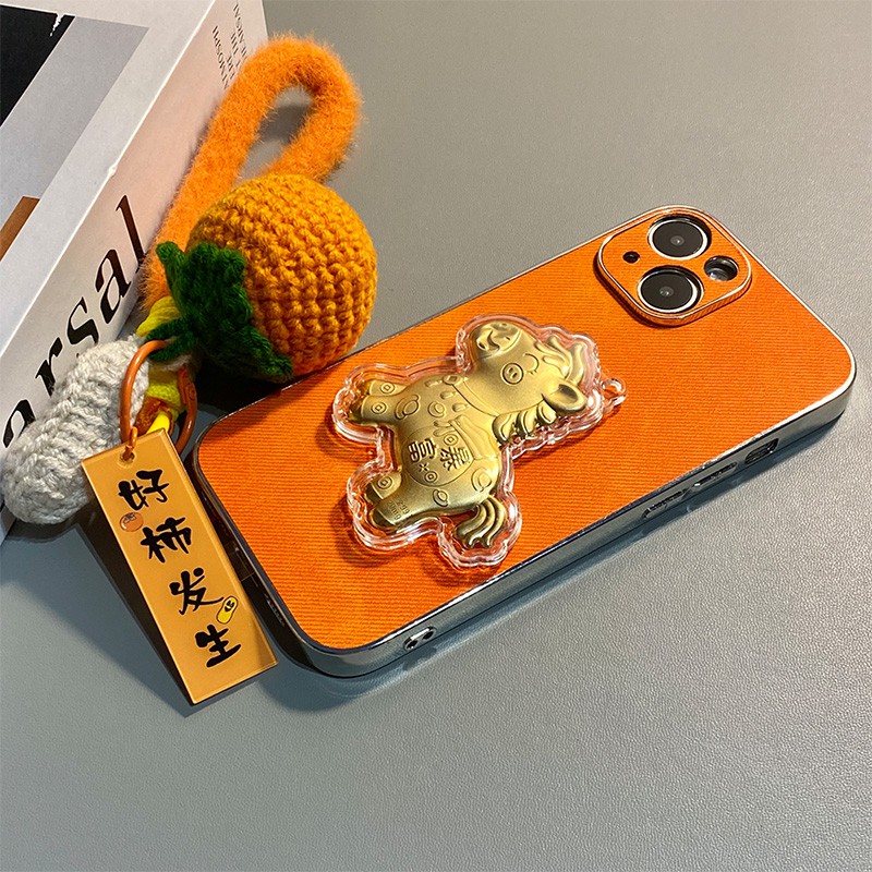 手机壳硅胶2026新年马上暴富挂件