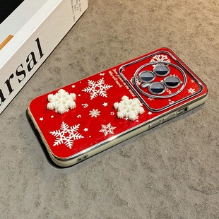 ins风2026立体雪花适用华为荣耀magic8手机壳畅享70s新年10plus红色20pro畅玩50plus本命年30p马年play8t