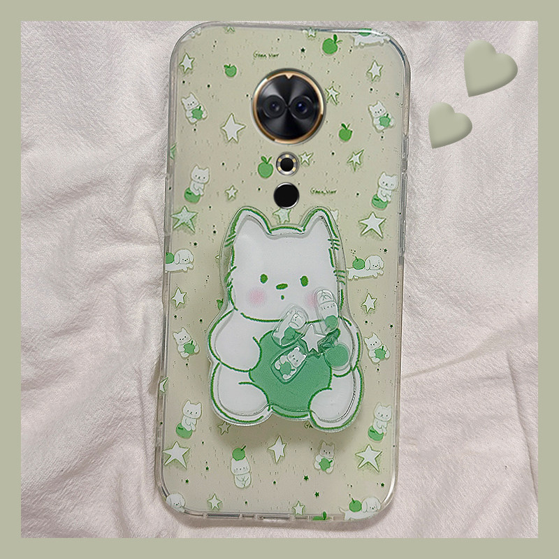 手机壳卡通呆萌立体摇摇乐西高地小狗支架