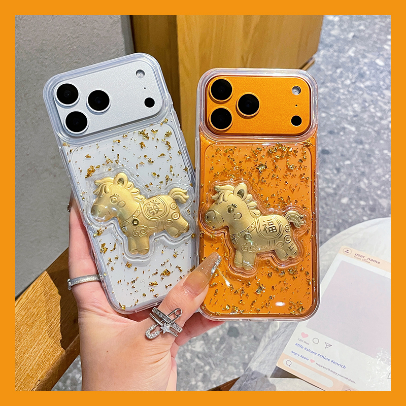 金色马上发财适用小米红米k80pro手机壳k70至尊版金箔k60可爱k50高级感12c立体10x福字10a卡通9a硅胶redmi软p