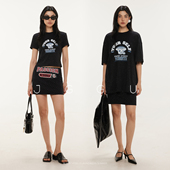 星光盛宴 美式 复古个性 晶咕黑标JGGU 重工烫钻印花T恤套装 系列